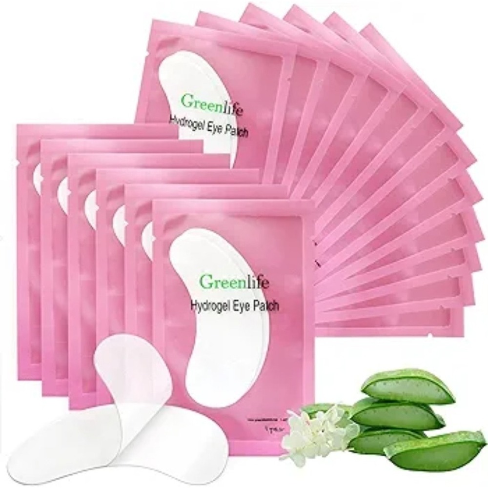 100 Pairs GreenLife Natural Hydrogel Eye Gel Pads Collagen Aloe Vera Anti-aging